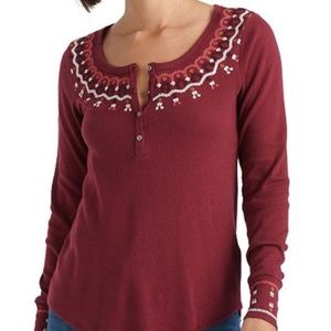 Lucky brand shirt with heavily embroidered!  new